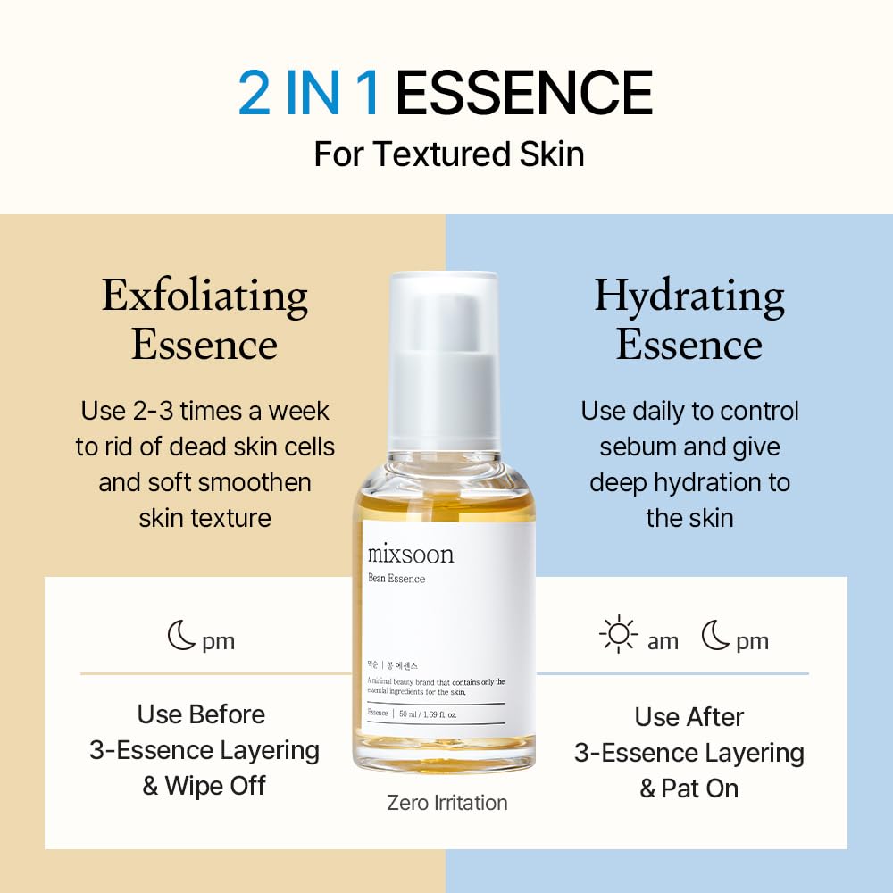 Mixsoon Bean Essence Exfoliating Hydrating Korean Skin Care