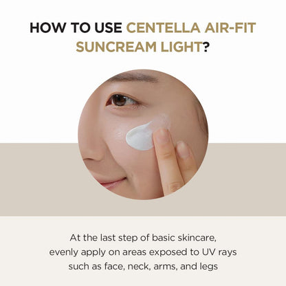 Skin 1004  Centella Air-Fit SPF 30 Light 50ml - Mineral Sunscreen