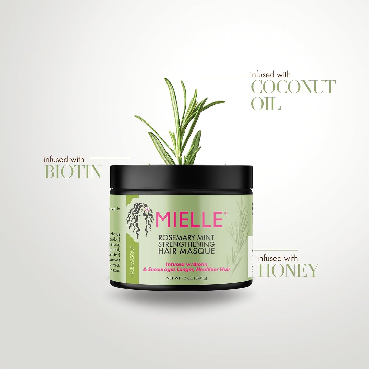 Mielle Rosemary Mint Strengthening Hair Masque 12 oz (340 g)