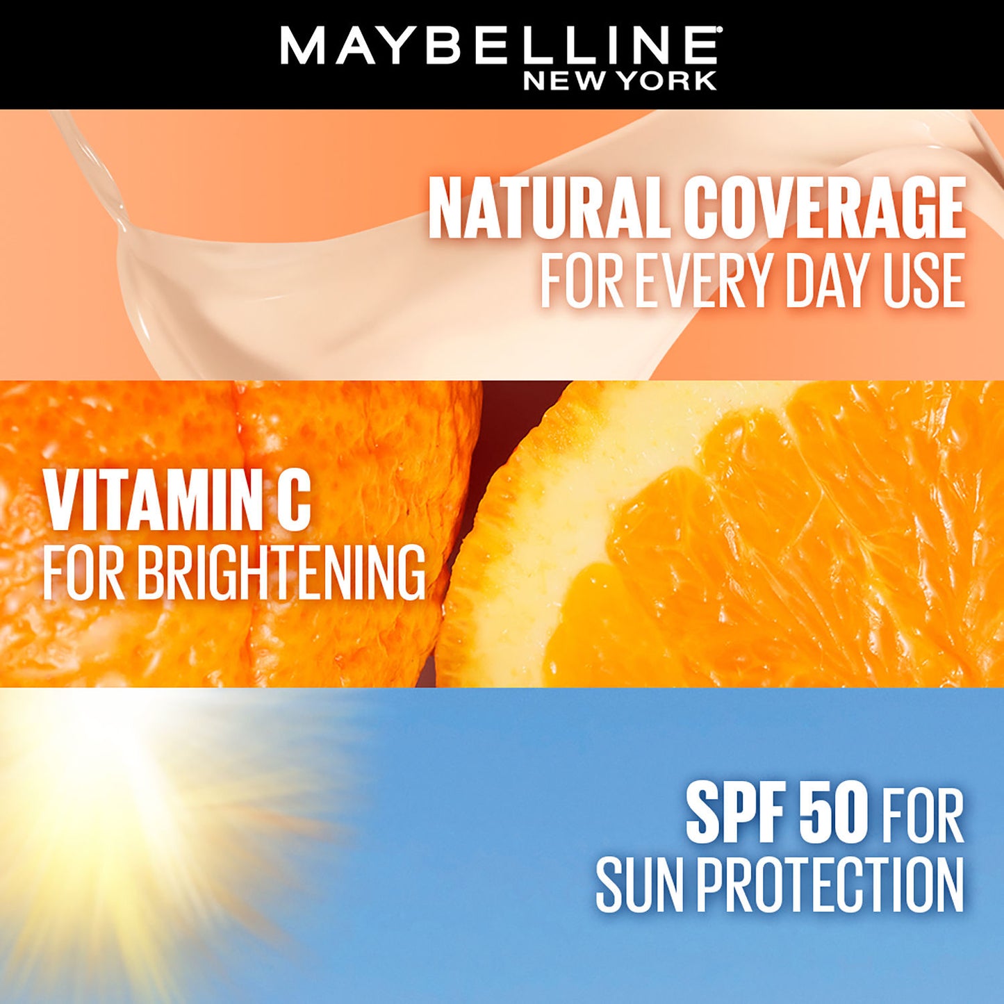 Maybelline New York Fit Me Fresh Tint With SPF 50 & Vitamin C, Natural Coverage Foundation