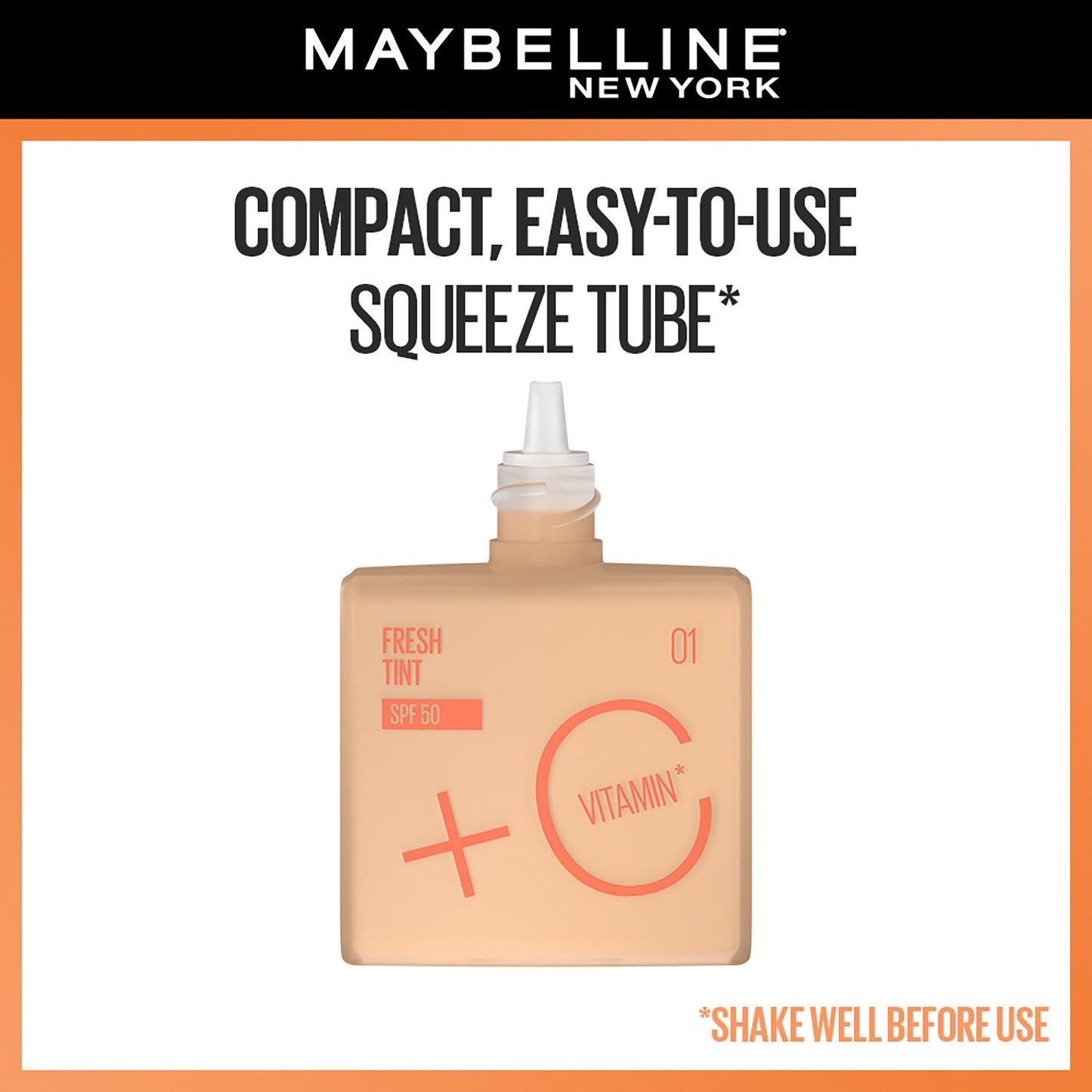 Maybelline New York Fit Me Fresh Tint With SPF 50 & Vitamin C, Natural Coverage Foundation